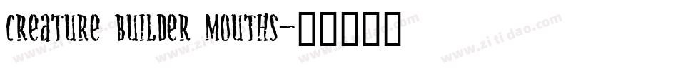 Creature Builder Mouths字体转换